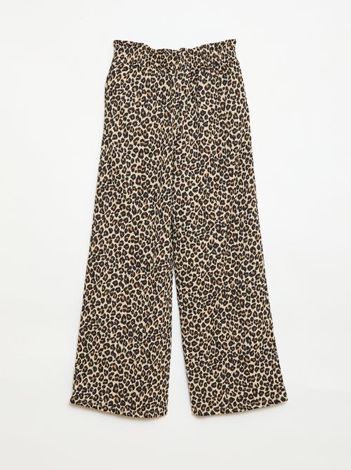 Pantalón ancho de punto crepé - Kiabi