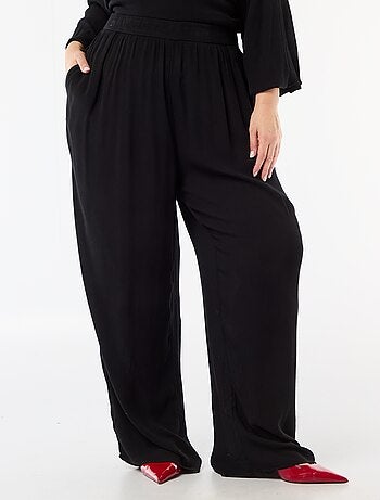 Pantalón ancho de punto crepé