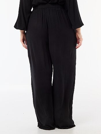 Pantalón ancho de punto crepé