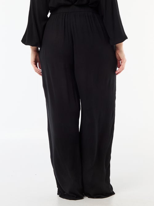 Pantalón ancho de punto crepé - Kiabi