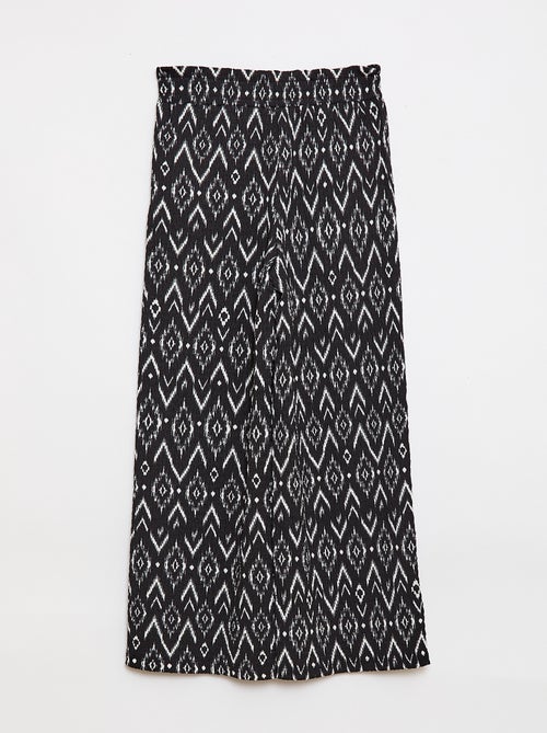 Pantalón ancho de punto crepé - Kiabi