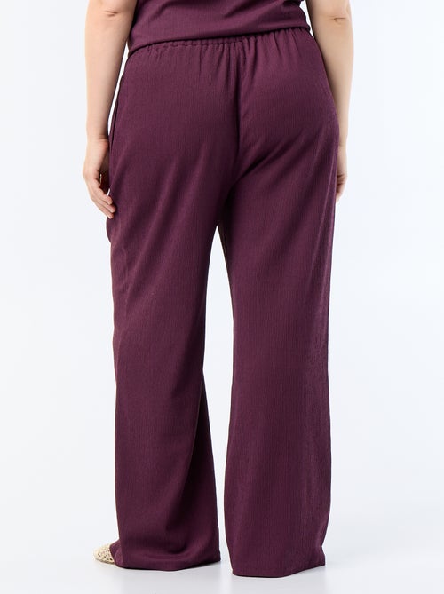 Pantalón ancho de punto crepé - Kiabi