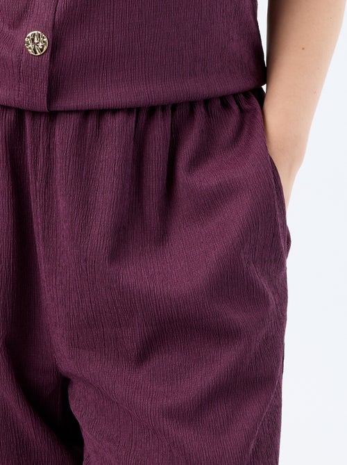 Pantalón ancho de punto crepé - Kiabi