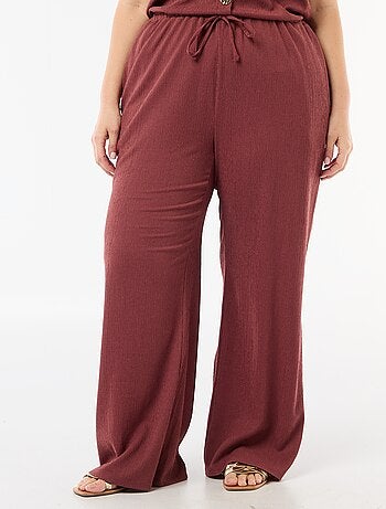 Pantalón ancho de punto crepé