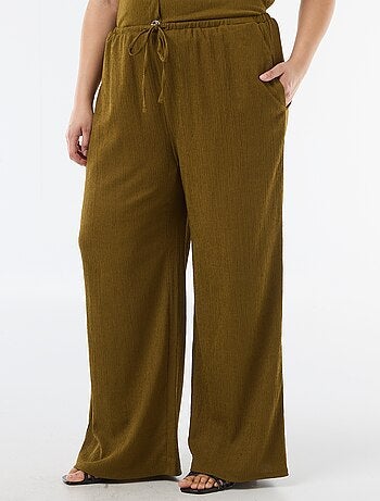 Pantalón ancho de punto crepé