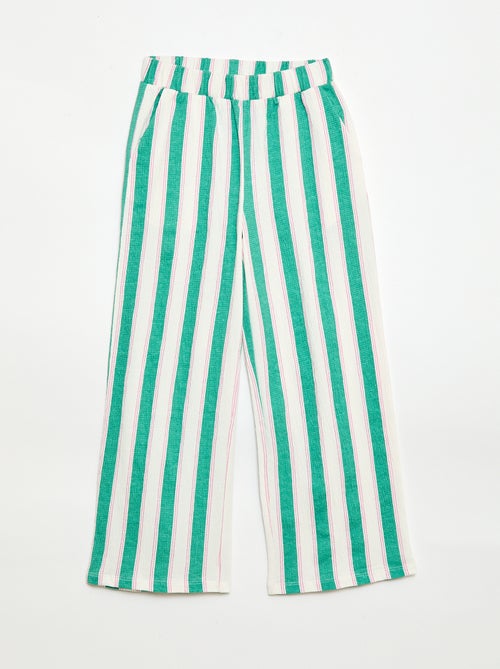 Pantalón ancho de punto crepé - Kiabi Pantalón ancho de punto crepé - Kiabi