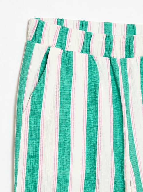 Pantalón ancho de punto crepé - Kiabi Pantalón ancho de punto crepé - Kiabi