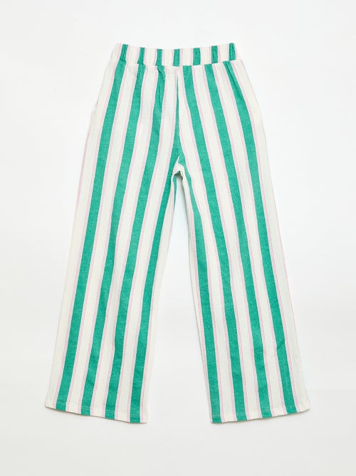 Pantalón ancho de punto crepé - Kiabi Pantalón ancho de punto crepé - Kiabi