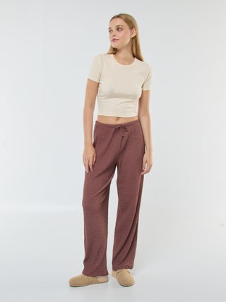 Pantalón ancho de punto de crepé