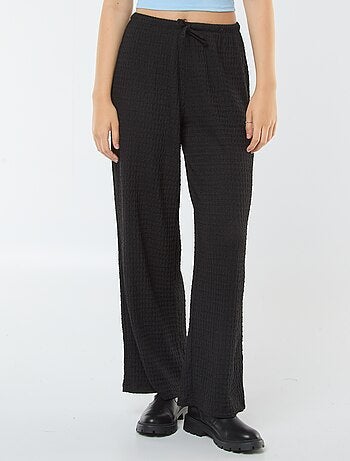 Pantalón ancho de punto de crepé