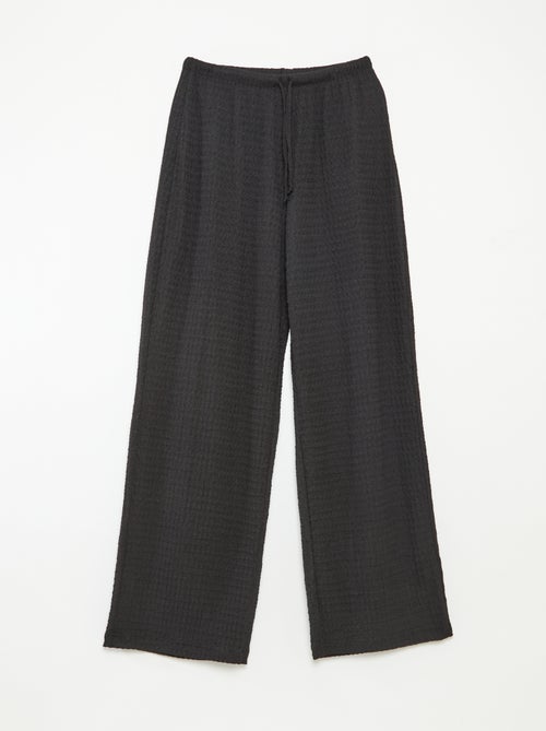 Pantalón ancho de punto de crepé - Kiabi