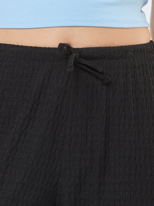 Pantalón ancho de punto de crepé - Kiabi