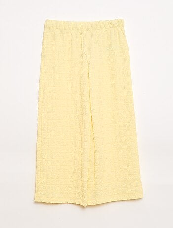 Pantalón ancho de punto elástico