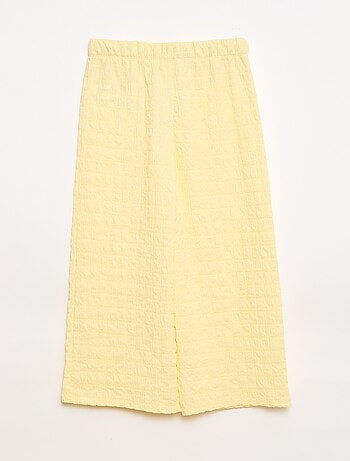 Pantalón ancho de punto elástico