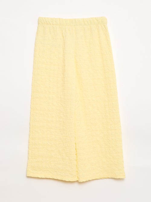 Pantalón ancho de punto elástico - Kiabi