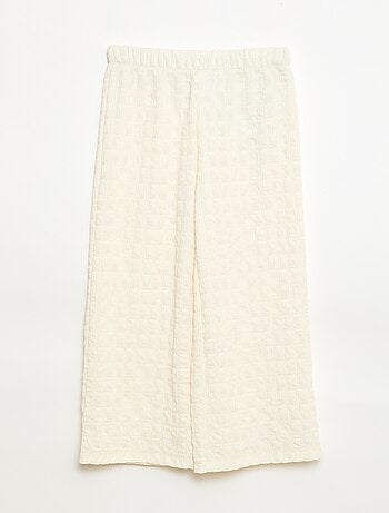 Pantalón ancho de punto elástico