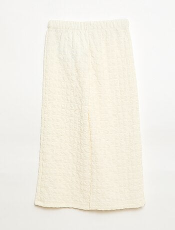 Pantalón ancho de punto elástico