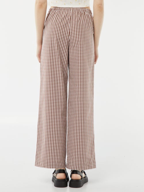 Pantalón ancho de punto gofrado - Kiabi