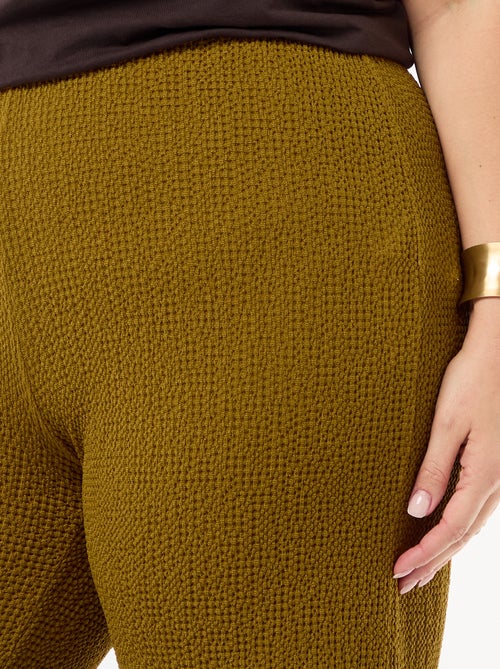 Pantalón ancho de punto gofrado - Kiabi
