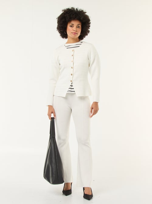 Pantalón ancho de punto liso - Kiabi