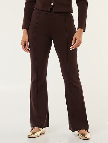 Pantalón ancho de punto liso