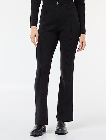 Pantalón ancho de punto liso