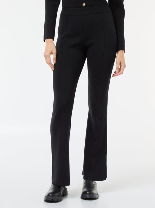 Pantalón ancho de punto liso - Kiabi