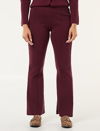 Pantalón ancho de punto liso