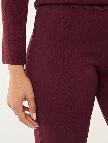 Pantalón ancho de punto liso