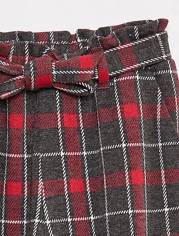 Pantalón ancho de punto milano con cinturón anudable