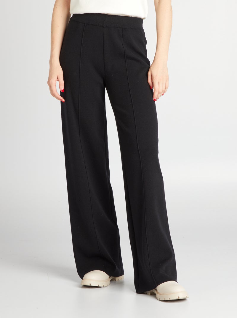 Pantalón Ancho Pantalones De Punto El Corte Ingles Moda Pantalones