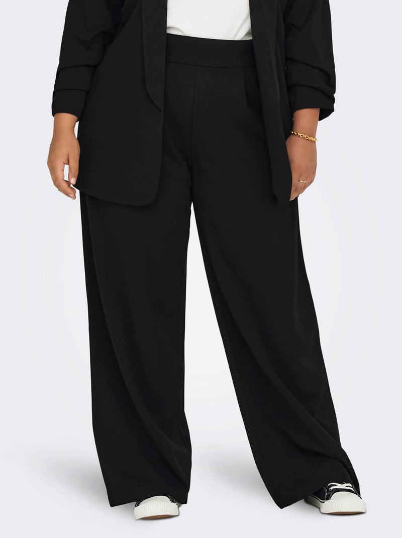 Pantalón ancho de punto NEGRO - Kiabi