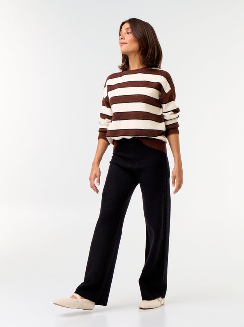 Pantalón ancho de punto - Kiabi