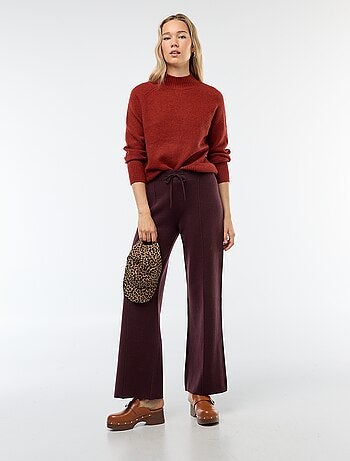 Pantalón ancho de punto otomán