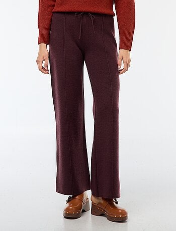 Pantalón ancho de punto otomán