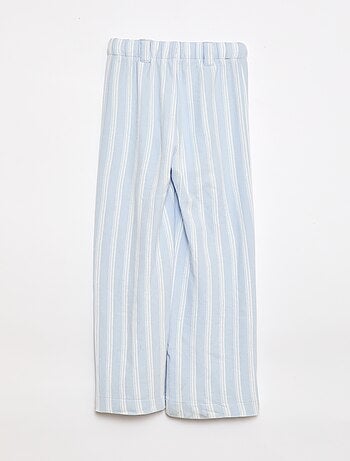 Pantalón ancho de punto piqué - colección fácil de poner