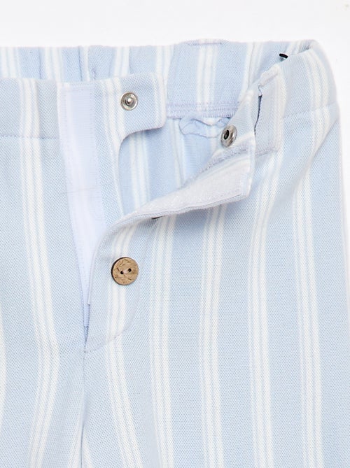 Pantalón ancho de punto piqué - colección fácil de poner - Kiabi