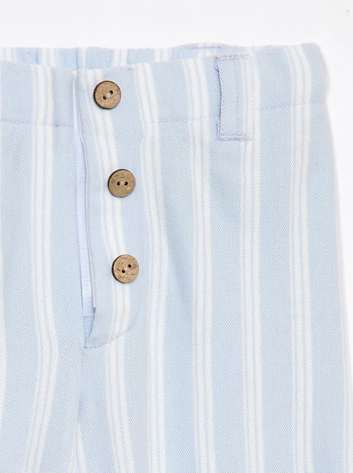 Pantalón ancho de punto piqué - colección fácil de poner - Kiabi