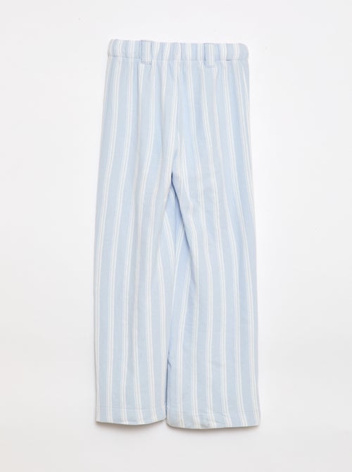 Pantalón ancho de punto piqué - colección fácil de poner - Kiabi