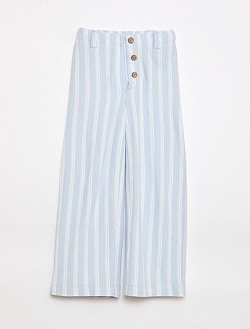 Pantalón ancho de punto piqué - Fácil de Poner