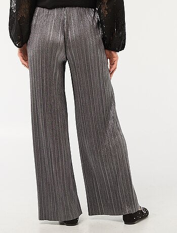 Pantalón ancho de punto plisado