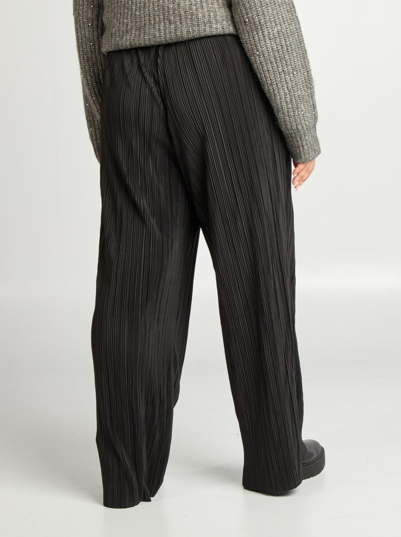 Pantalón ancho de punto trenzado 'Vero Moda Curve' NEGRO - Kiabi