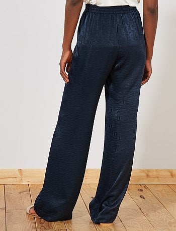 Pantalón ancho de raso - Kiabi