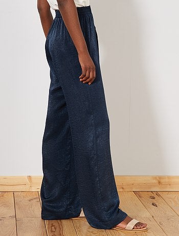 Pantalón ancho de raso - Kiabi