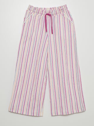 Pantalón ancho de rayas