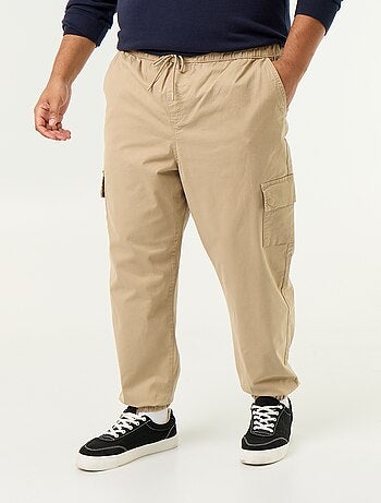 Pantalón ancho de sarga