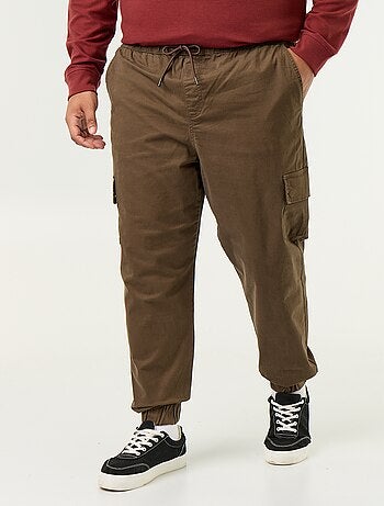 Pantalón ancho de sarga