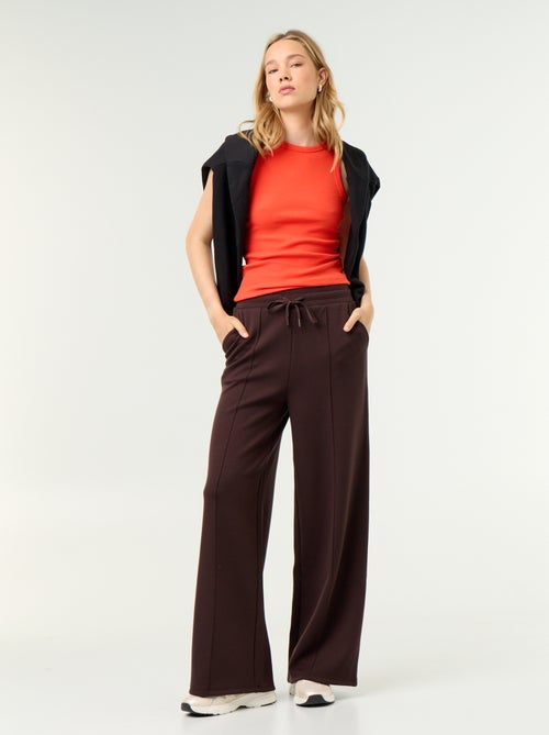 Pantalón ancho de tacto suave - Kiabi Pantalón ancho de tacto suave - Kiabi