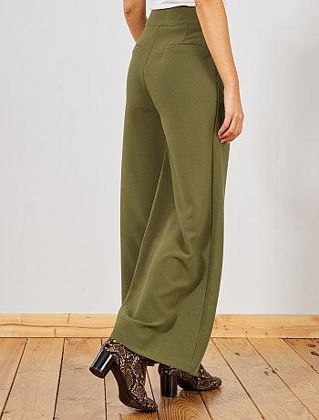 Pantalón ancho de talle alto - Kiabi