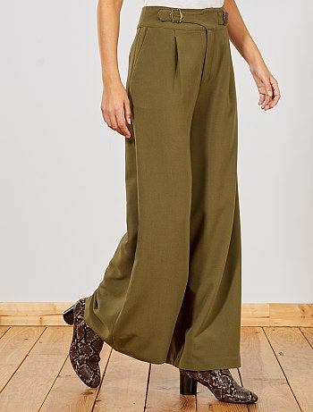 Pantalón ancho de talle alto - Kiabi